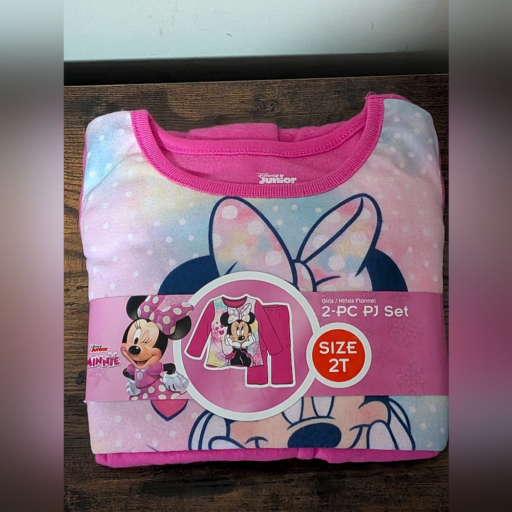 Disney Minnie Mouse Pink and Navy 2-Piece Pajama Set